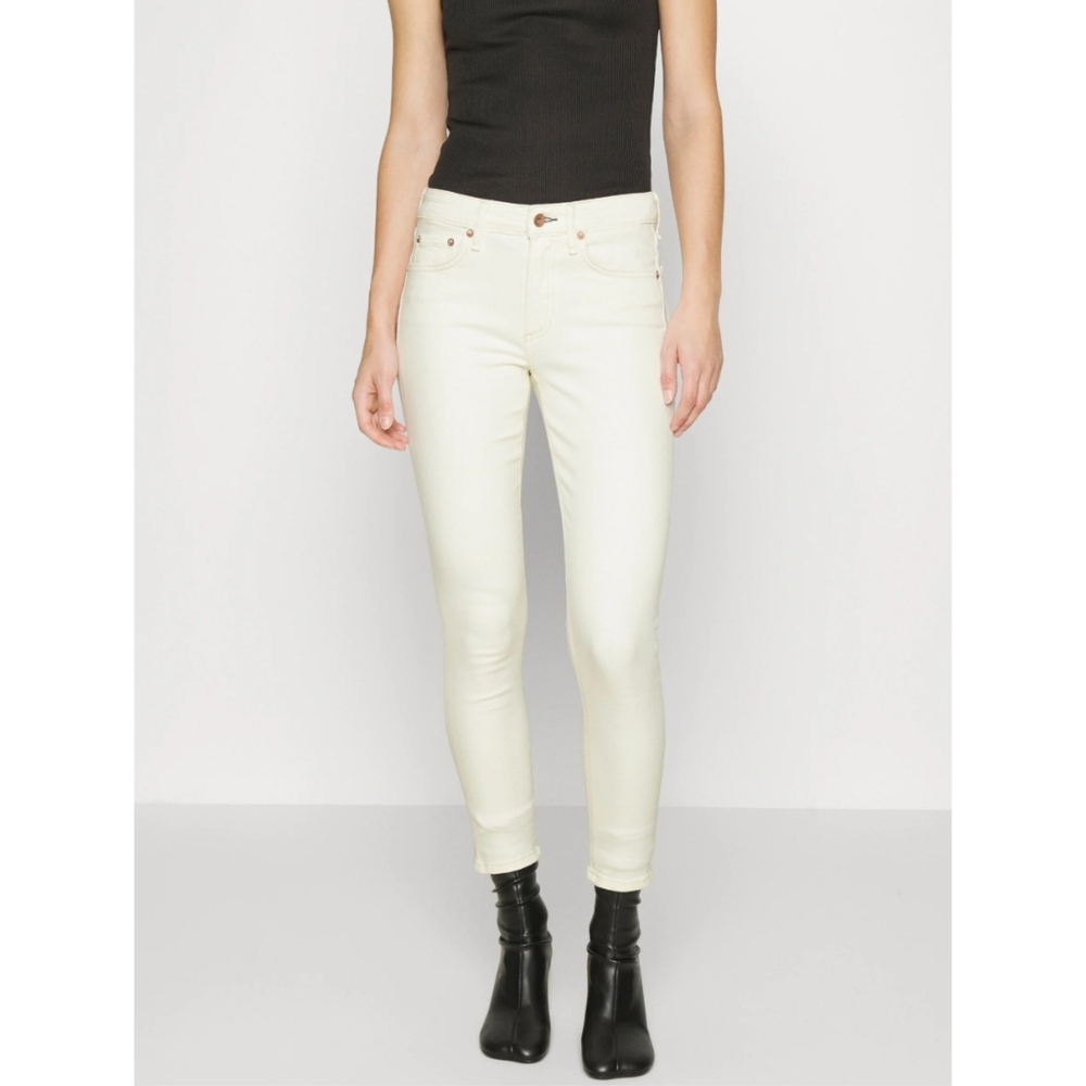 Rag & Bone Cate Mid Rise Ankle Skinny Jeans Butter Yellow